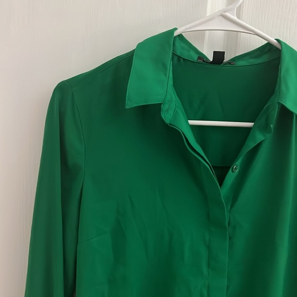 Express Emerald Green Button Up - Picture 2 of 5